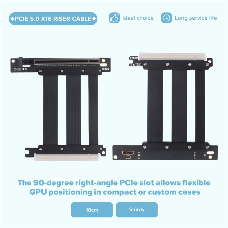 Cable de extensión para tarjet - Pcie 5.0 Gpu Riser Cable reseña y precio